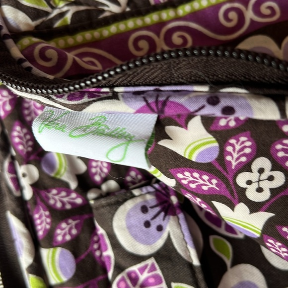 Vera Bradley Women’s Laptop Bag Plum Petals - Picture 7 of 8